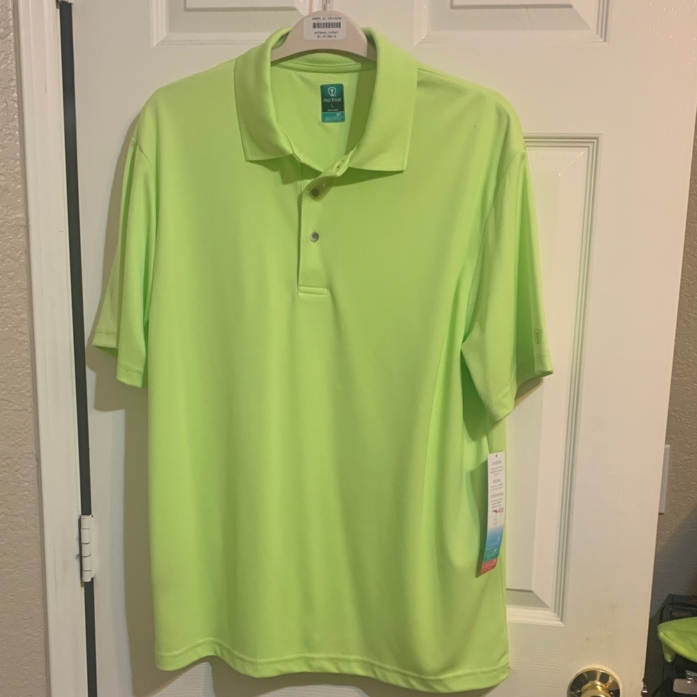 Pro TourMen's Bright Green Polo Shirt
